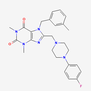 8-[[4-(4-Fluorophenyl)piperazin-1-yl]methyl]-1,3-dimethyl-7-[(3-methylphenyl)methyl]purine-2,6-dione - 