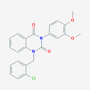1-[(2-Chlorophenyl)methyl]-3-(3,4-dimethoxyphenyl)-1,2,3,4-tetrahydroquinazoline-2,4-dione - 