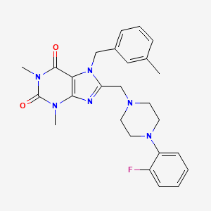 8-[[4-(2-Fluorophenyl)piperazin-1-yl]methyl]-1,3-dimethyl-7-[(3-methylphenyl)methyl]purine-2,6-dione - 