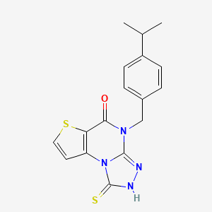 4-(4-isopropylbenzyl)-1-thioxo-2,4-dihydrothieno[2,3-e][1,2,4]triazolo[4,3-a]pyrimidin-5(1H)-one - 
