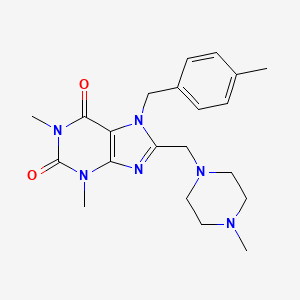 1,3-dimethyl-7-(4-methylbenzyl)-8-[(4-methylpiperazin-1-yl)methyl]-3,7-dihydro-1H-purine-2,6-dione - 