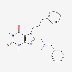 8-{[benzyl(methyl)amino]methyl}-1,3-dimethyl-7-(3-phenylpropyl)-3,7-dihydro-1H-purine-2,6-dione - 