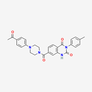 7-(4-(4-acetylphenyl)piperazine-1-carbonyl)-3-(p-tolyl)quinazoline-2,4(1H,3H)-dione - 