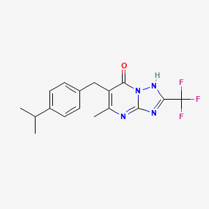 5-methyl-6-[4-(propan-2-yl)benzyl]-2-(trifluoromethyl)[1,2,4]triazolo[1,5-a]pyrimidin-7(4H)-one - 
