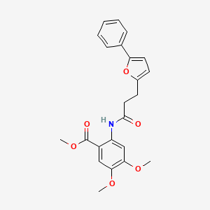 Methyl 4,5-dimethoxy-2-{[3-(5-phenyl-2-furyl)propanoyl]amino}benzoate - 