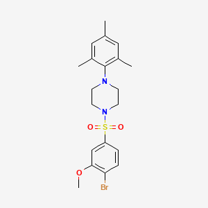 1-[(4-Bromo-3-methoxyphenyl)sulfonyl]-4-mesitylpiperazine - 