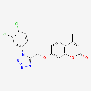 7-{[1-(3,4-dichlorophenyl)-1H-tetrazol-5-yl]methoxy}-4-methyl-2H-chromen-2-one - 