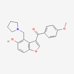 [5-Hydroxy-4-(pyrrolidin-1-ylmethyl)-1-benzofuran-3-yl]-(4-methoxyphenyl)methanone - 