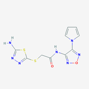2-[(5-amino-1,3,4-thiadiazol-2-yl)sulfanyl]-N-[4-(1H-pyrrol-1-yl)-1,2,5-oxadiazol-3-yl]acetamide - 696649-47-5