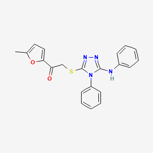 1-(5-methylfuran-2-yl)-2-{[4-phenyl-5-(phenylamino)-4H-1,2,4-triazol-3-yl]sulfanyl}ethanone - 632292-95-6