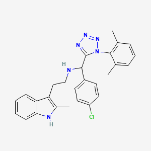 N-[(4-Chlorophenyl)[1-(2,6-dimethylphenyl)-1H-tetrazol-5-yl]methyl]-2-methyl-1H-indole-3-ethanamine - 