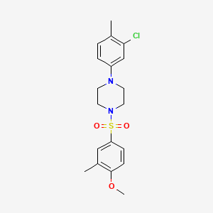 1-(3-Chloro-4-methylphenyl)-4-[(4-methoxy-3-methylphenyl)sulfonyl]piperazine - 