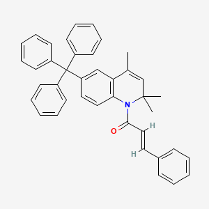 (2E)-3-phenyl-1-(2,2,4-trimethyl-6-tritylquinolin-1(2H)-yl)prop-2-en-1-one - 