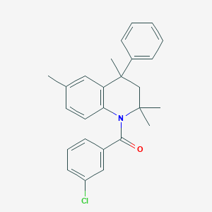(3-chlorophenyl)(2,2,4,6-tetramethyl-4-phenyl-3,4-dihydroquinolin-1(2H)-yl)methanone - 