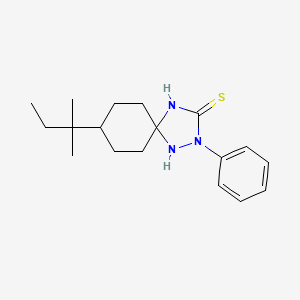 8-(2-Methylbutan-2-yl)-2-phenyl-1,2,4-triazaspiro[4.5]decane-3-thione - 309743-41-7