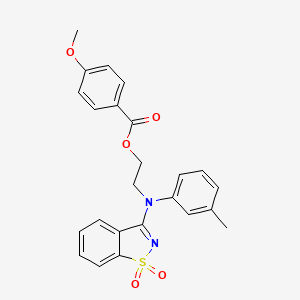 2-[(1,1-Dioxido-1,2-benzothiazol-3-yl)(3-methylphenyl)amino]ethyl 4-methoxybenzoate - 