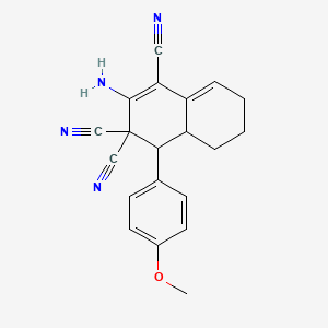 2-amino-4-(4-methoxyphenyl)-4a,5,6,7-tetrahydro-1,3,3(4H)-naphthalenetricarbonitrile - 