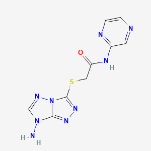 2-({7-Amino-7H-[1,2,4]triazolo[4,3-B][1,2,4]triazol-3-YL}sulfanyl)-N-(pyrazin-2-YL)acetamide - 5761-19-3
