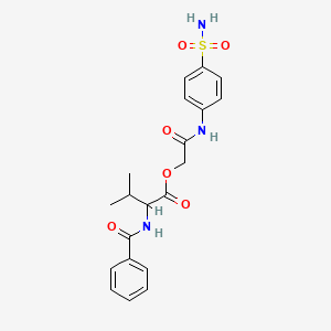 2-oxo-2-[(4-sulfamoylphenyl)amino]ethyl N-(phenylcarbonyl)valinate - 