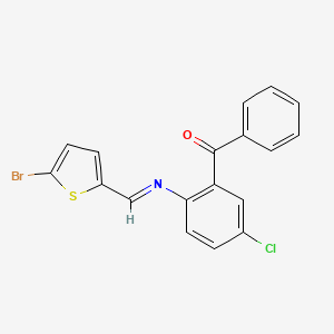 [2-[(5-Bromo-thiophen-2-ylmethylene)-amino]-5-chloro-phenyl]-phenyl-methanone - 