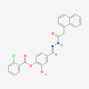 2-methoxy-4-{(E)-[(1-naphthylacetyl)hydrazono]methyl}phenyl 2-chlorobenzoate - 
