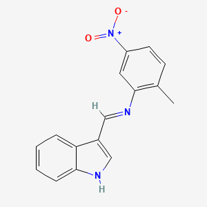 (1H-Indol-3-ylmethylene)-(2-methyl-5-nitro-phenyl)-amine - 