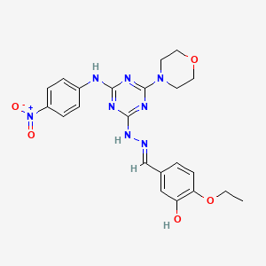 4-Ethoxy-3-hydroxybenzaldehyde [4-{4-nitroanilino}-6-(4-morpholinyl)-1,3,5-triazin-2-yl]hydrazone - 