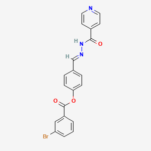 4-(2-Isonicotinoylcarbohydrazonoyl)phenyl 3-bromobenzoate - 303088-23-5
