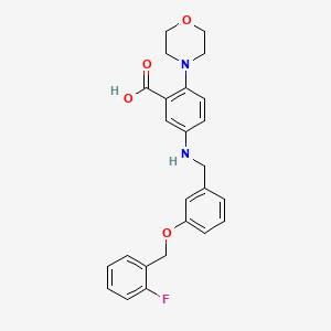 5-({3-[(2-Fluorobenzyl)oxy]benzyl}amino)-2-(morpholin-4-yl)benzoic acid - 