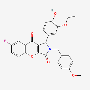 1-(3-Ethoxy-4-hydroxyphenyl)-7-fluoro-2-(4-methoxybenzyl)-1,2-dihydrochromeno[2,3-c]pyrrole-3,9-dione - 