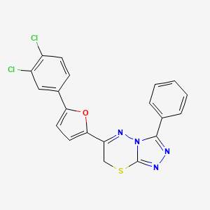 6-[5-(3,4-dichlorophenyl)furan-2-yl]-3-phenyl-7H-[1,2,4]triazolo[3,4-b][1,3,4]thiadiazine - 