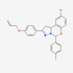 2-[4-(Allyloxy)phenyl]-9-bromo-5-(4-methylphenyl)-1,10b-dihydropyrazolo[1,5-c][1,3]benzoxazine - 