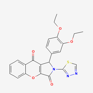 1-(3,4-Diethoxyphenyl)-2-(1,3,4-thiadiazol-2-yl)-1,2-dihydrochromeno[2,3-c]pyrrole-3,9-dione - 