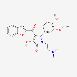 4-(1-benzofuran-2-ylcarbonyl)-1-[2-(dimethylamino)ethyl]-5-(3-ethoxy-4-hydroxyphenyl)-3-hydroxy-1,5-dihydro-2H-pyrrol-2-one - 