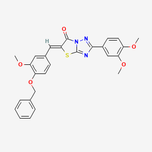 (5Z)-5-[4-(benzyloxy)-3-methoxybenzylidene]-2-(3,4-dimethoxyphenyl)[1,3]thiazolo[3,2-b][1,2,4]triazol-6(5H)-one - 