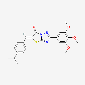 (5Z)-5-(4-isopropylbenzylidene)-2-(3,4,5-trimethoxyphenyl)[1,3]thiazolo[3,2-b][1,2,4]triazol-6(5H)-one - 