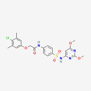 2-(4-chloro-3,5-dimethylphenoxy)-N-{4-[(2,6-dimethoxypyrimidin-4-yl)sulfamoyl]phenyl}acetamide - 