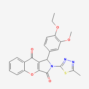 1-(4-Ethoxy-3-methoxyphenyl)-2-(5-methyl-1,3,4-thiadiazol-2-yl)-1,2-dihydrochromeno[2,3-c]pyrrole-3,9-dione - 