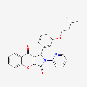 1-[3-(3-Methylbutoxy)phenyl]-2-(pyridin-2-yl)-1,2-dihydrochromeno[2,3-c]pyrrole-3,9-dione - 
