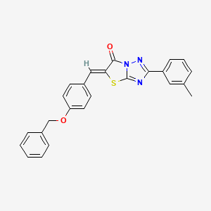 (5Z)-5-[4-(benzyloxy)benzylidene]-2-(3-methylphenyl)[1,3]thiazolo[3,2-b][1,2,4]triazol-6(5H)-one - 