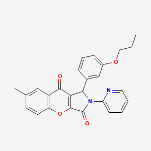 7-Methyl-1-(3-propoxyphenyl)-2-(pyridin-2-yl)-1,2-dihydrochromeno[2,3-c]pyrrole-3,9-dione - 