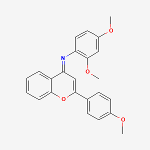 2,4-dimethoxy-N-[(4E)-2-(4-methoxyphenyl)-4H-chromen-4-ylidene]aniline - 