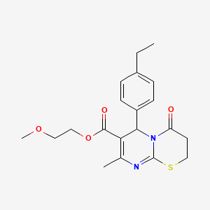 2-methoxyethyl 6-(4-ethylphenyl)-8-methyl-4-oxo-3,4-dihydro-2H,6H-pyrimido[2,1-b][1,3]thiazine-7-carboxylate - 609795-88-2