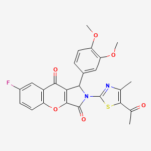 2-(5-Acetyl-4-methyl-1,3-thiazol-2-yl)-1-(3,4-dimethoxyphenyl)-7-fluoro-1,2-dihydrochromeno[2,3-c]pyrrole-3,9-dione - 