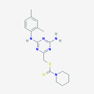 {4-Amino-6-[(2,4-dimethylphenyl)amino]-1,3,5-triazin-2-yl}methyl piperidine-1-carbodithioate - 