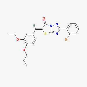 (5Z)-2-(2-bromophenyl)-5-(3-ethoxy-4-propoxybenzylidene)[1,3]thiazolo[3,2-b][1,2,4]triazol-6(5H)-one - 