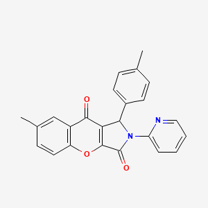 7-Methyl-1-(4-methylphenyl)-2-(pyridin-2-yl)-1,2-dihydrochromeno[2,3-c]pyrrole-3,9-dione - 