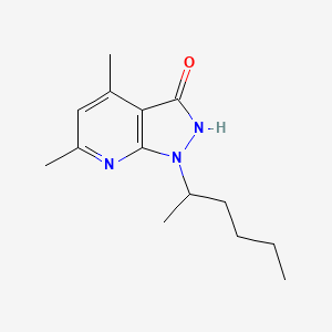 1-hexan-2-yl-4,6-dimethyl-2H-pyrazolo[3,4-b]pyridin-3-one - 727674-10-4