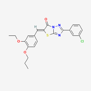 (5Z)-2-(3-chlorophenyl)-5-(3-ethoxy-4-propoxybenzylidene)[1,3]thiazolo[3,2-b][1,2,4]triazol-6(5H)-one - 