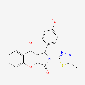 1-(4-Methoxyphenyl)-2-(5-methyl-1,3,4-thiadiazol-2-yl)-1,2-dihydrochromeno[2,3-c]pyrrole-3,9-dione - 